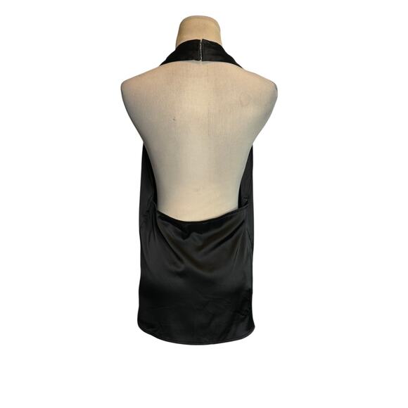 Superdown black satin halter blouse size Small - Picture 9 of 10